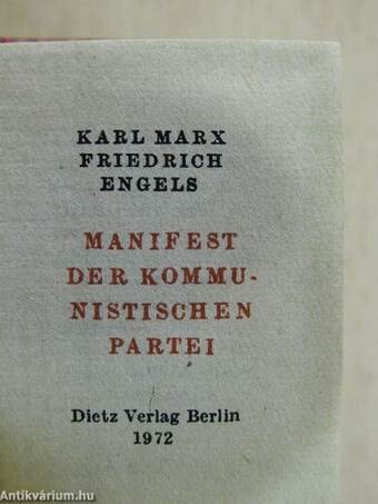 Manifest der Kommunistischen Partei (minikönyv)