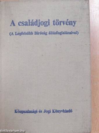 A családjogi törvény