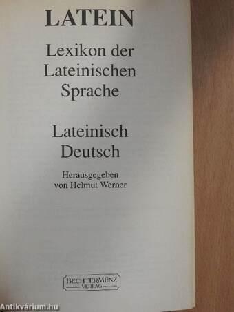 Lexikon der Lateinischen sprache