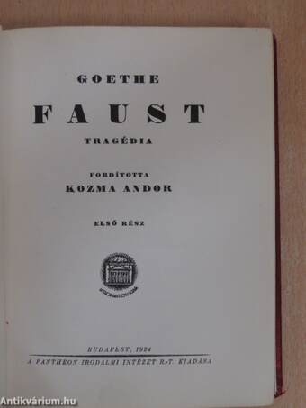 Faust I-II.