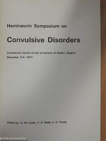 Heminevrin Symposium on Convulsive Disorders