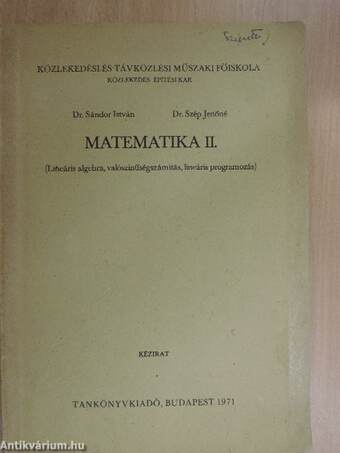 Matematika II.