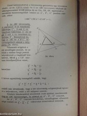 Vektorok a geometriában