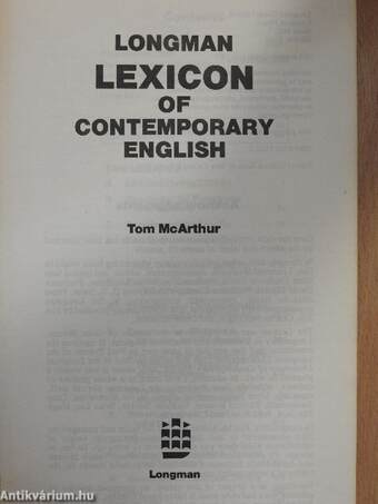 Longman Lexicon of Contemporary English