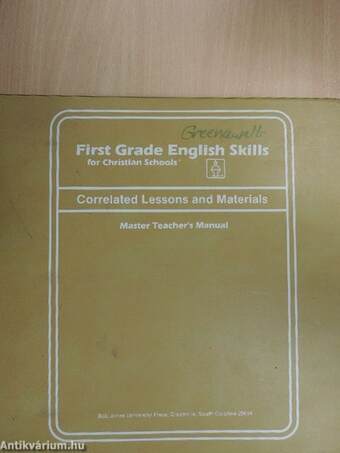 Greenawalt First Grade English Skills