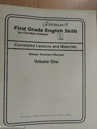 Greenawalt First Grade English Skills