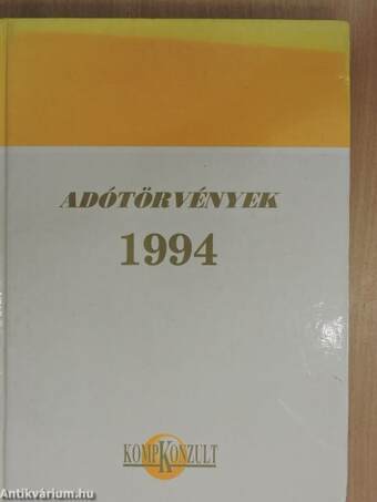 Adótörvények 1994