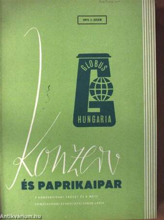 Konzerv- és Paprikaipar 1975-1976. január-december/1977. (nem teljes évfolyam)
