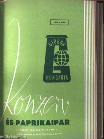 Konzerv- és Paprikaipar 1975-1976. január-december/1977. (nem teljes évfolyam)