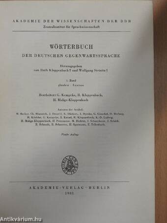 Wörterbuch der deutschen Gegenwartssprache 3.