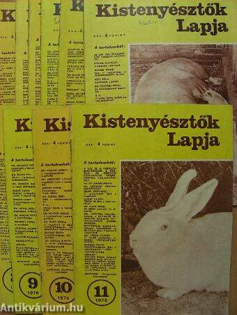 Kistenyésztők Lapja 1976., 1978. (vegyes számok)