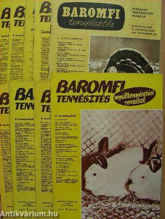 Baromfitenyésztés - nyúltenyésztési rovattal 1957-1976. (vegyes számok)