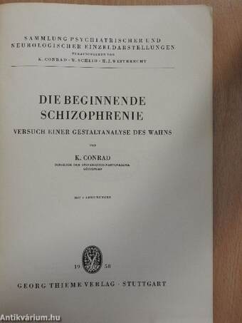 Die beginnende Schizophrenie