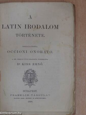 A latin irodalom története