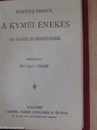 Lady Windermere legyezője/Három mese/Heródiás/A kyméi énekes/Mit tanuljanak a lányok