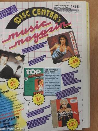 Disc Center's Music Magazin Januar-Dezember 1988. I-II.