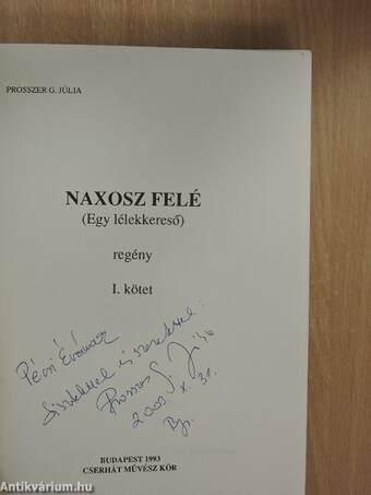 Naxosz felé (dedikált példány)