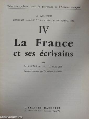 Langue et Civilisation Francaises IV.