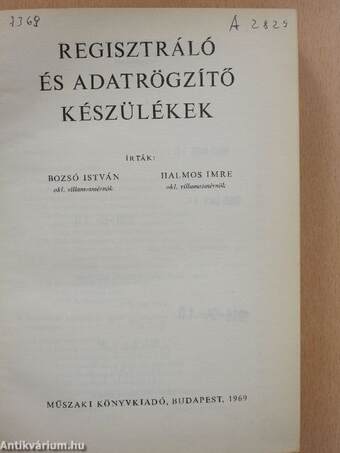 Regisztráló és adatrögzítő készülékek