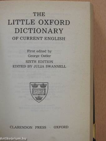 The Little Oxford Dictionary of Current English