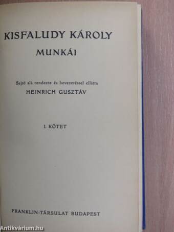 Kisfaludy Károly munkái I-II.