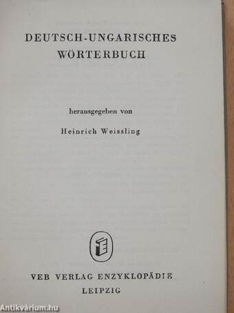 Deutsch-Ungarisches Wörterbuch