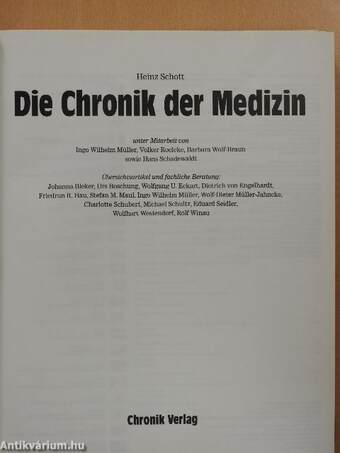 Die Chronik der Medizin