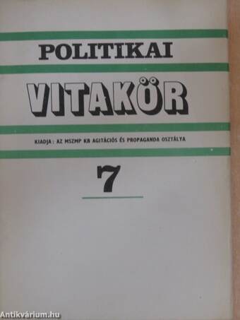 Politikai Vitakör 1978/7.