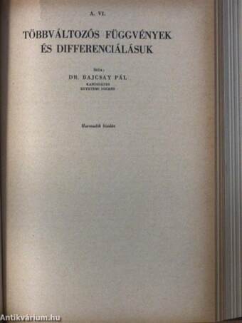 Műszaki matematikai gyakorlatok B. IV./Műszaki matematikai gyakorlatok A. IV./Műszaki matematikai gyakorlatok A. VIII.