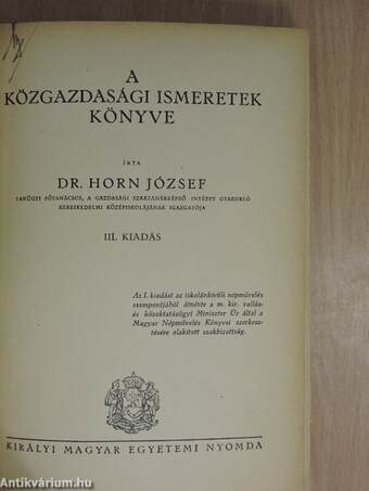 A közgazdasági ismeretek könyve