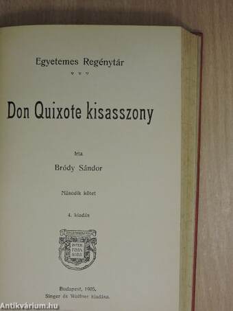 Don Quixote kisasszony I-II.