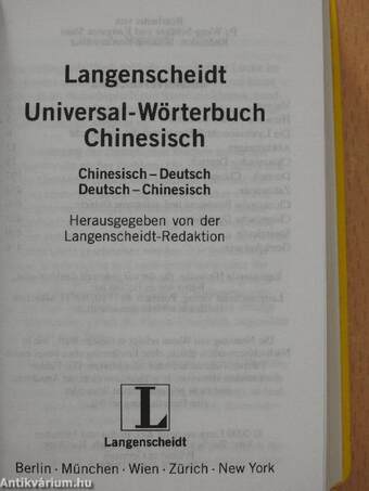 Langenscheidt Universal-Wörterbuch Chinesisch