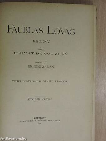 Faublas lovag V. (töredék)