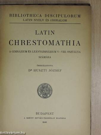 Latin chrestomathia