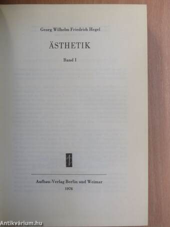 Ästhetik I-II.