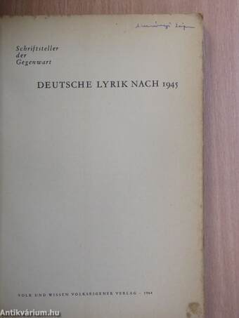 Deutsche Lyrik nach 1945