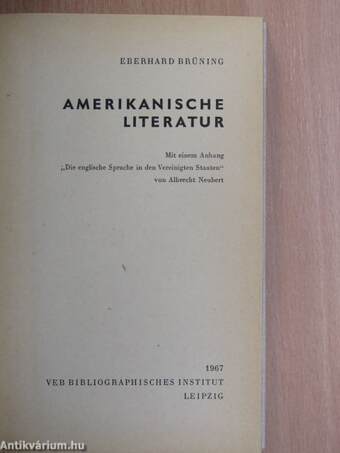 Amerikanische Literatur