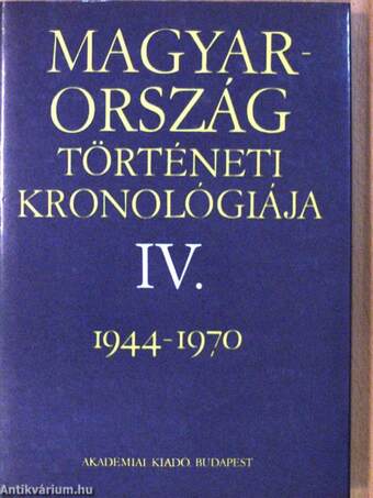 Magyarország történeti kronológiája IV.