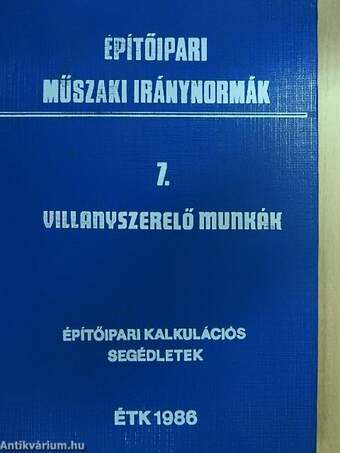 Építőipari műszaki iránynormák 7.