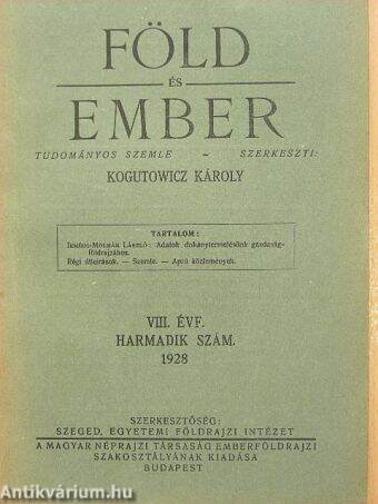 Föld és Ember 1928/3.