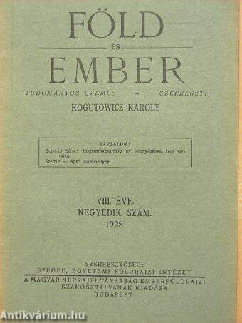 Föld és Ember 1928/4.