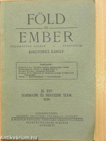 Föld és Ember 1929/3-4.