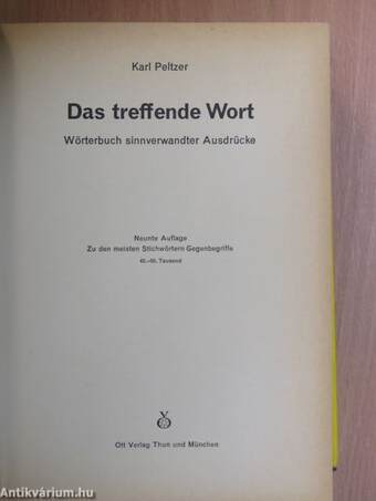 Das treffende Wort