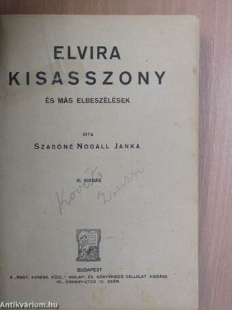 Elvira kisasszony