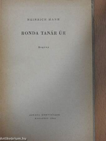 Ronda tanár úr