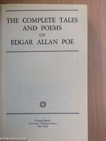 The Complete Tales and Poems of Edgar Allan Poe