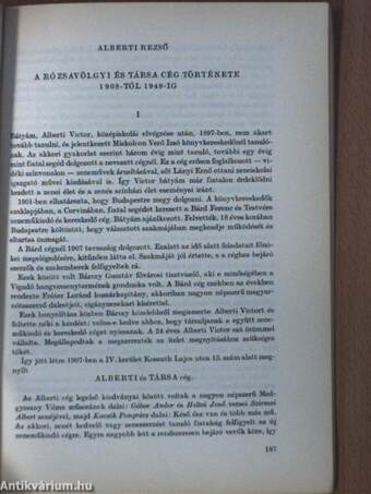 A Rózsavölgyi és Társa cég története 1850-től 1908-ig/A Rózsavölgyi és Társa cég története 1908-tól 1949-ig