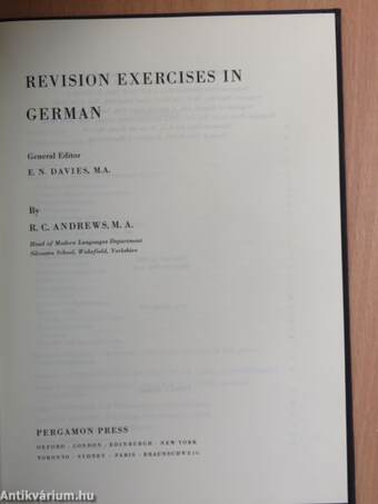 Revision Exercises in German