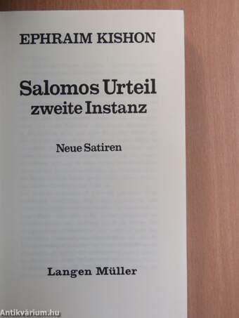 Salomos Urteil - zweite Instanz