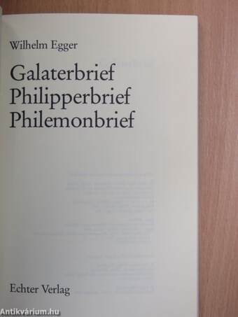 Galaterbrief/Philipperbrief/Philemonbrief